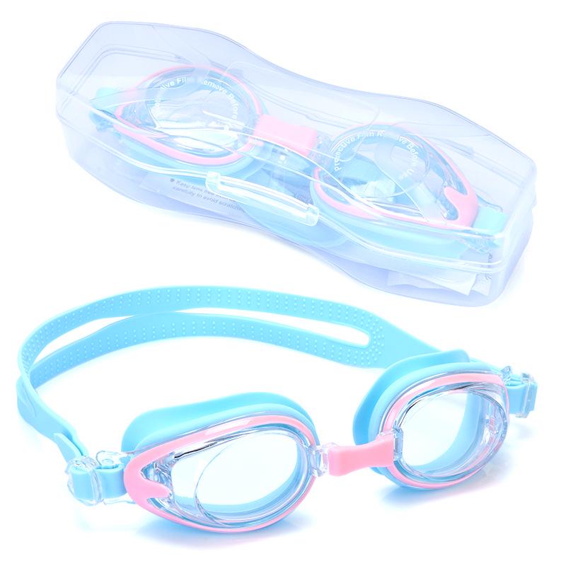 

Kids HD Waterproof Anti-Fog Swim Goggles - Professional Silicone Training Eyewear for Boys & Girls