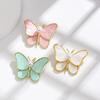 Women Brooch Sparkling Rhinestones Faux Pearl Butterflies Shape Lapel Pin Suits Coats Bags Scarves Badge Versatile Accessory
