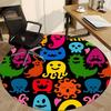 1pc Monster Party Office Round Area Rug,  Mat Suitable For Office, Under Office Chairs Bedroom Living Room Home Decor, Room Deco