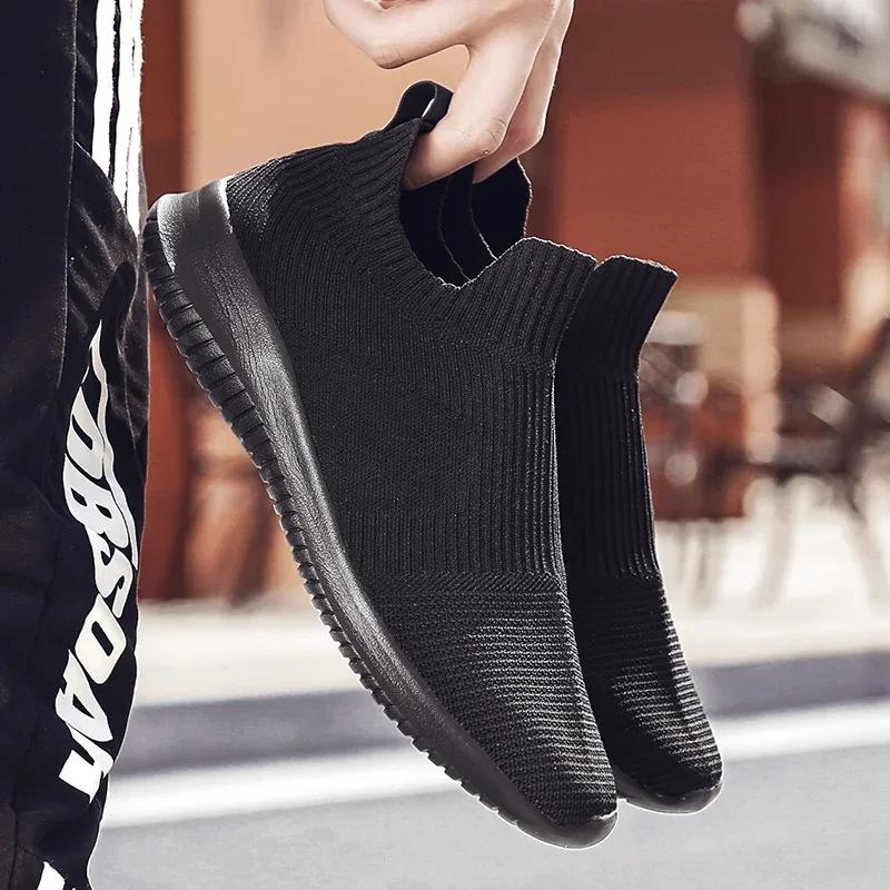 Summer Breathable Trend Sneakers  for Men Black Running Sneakers Light Casual Men's Shoes Designer Loafers Men Tenis Masculino