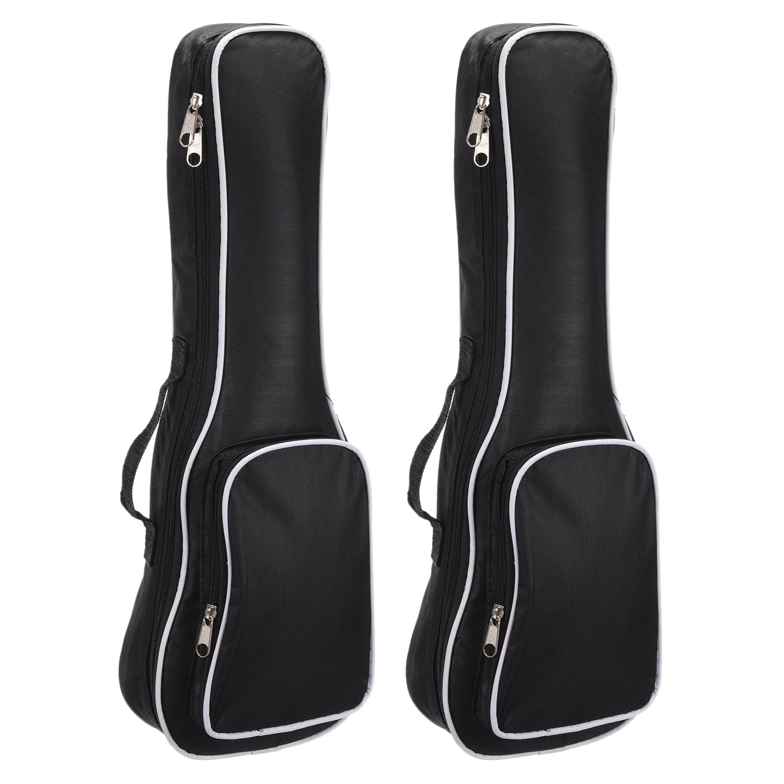 

uxcell 21 Ukulele Case, Single Shoulder Backpack with Adjustable Strap, Black and White, 2-Pack