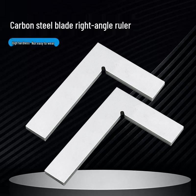 High Precision 100x70 Carbon Steel Right Angle Blade Ruler for Woodworking