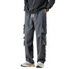Men's High Street Trend Multi-Pocket Loose Casual Pants: Spring & Autumn Fashion Straight-Leg Trousers