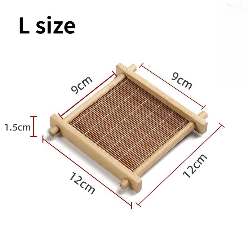 30pcs Mini Bamboo Coasters & Decorative Trays Stackable Natural Wood Grain Heat-Resistant Surface Protectors Rustic Home Decor