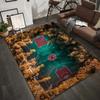 Outdoor Basketball Court Design Area Rug Sports Theme Floor Mat Non-Slip Carpet for Living Room Home Decoration Home Rugs