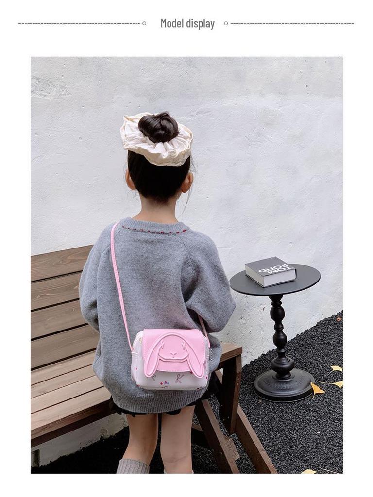 Korean Style Autumn/Winter Children's Cute Rabbit Crossbody Bag, Large Capacity