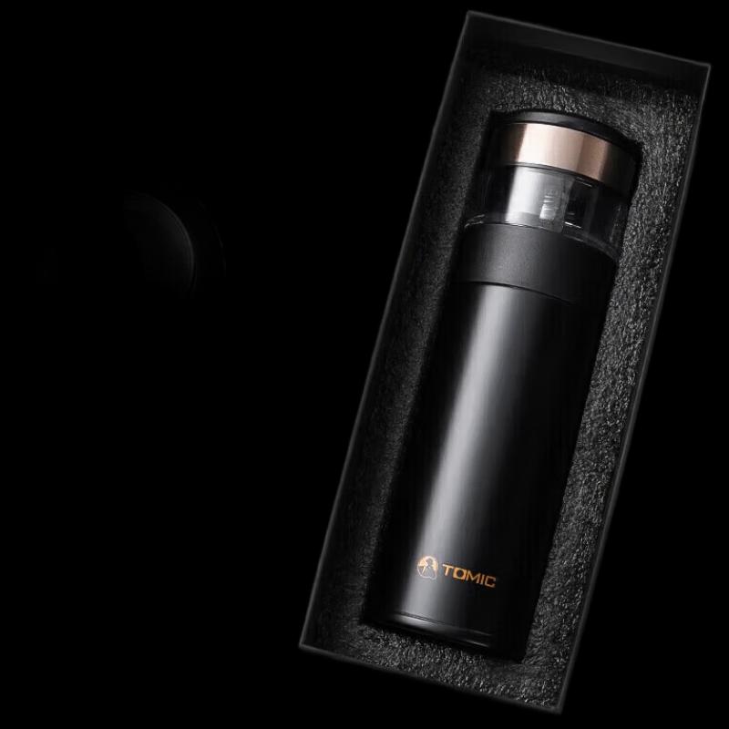 TOMIC Tea Infuser Insulated Mug with Ceramic Lining