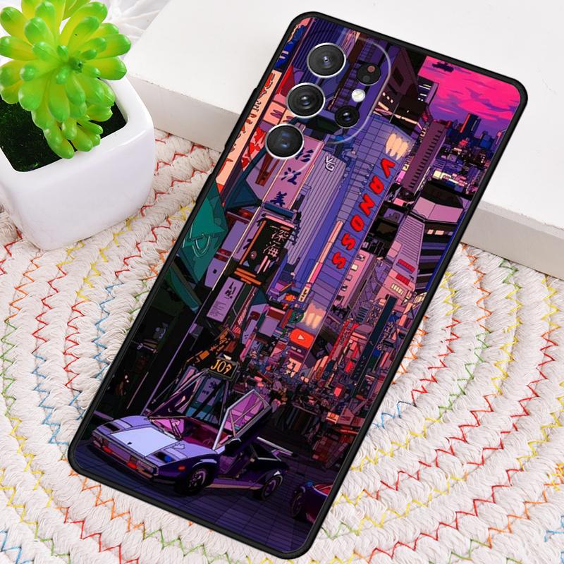 Art Pixel Aesthetic Phone Case for Samsung Galaxy note 10 pro S26 Ultra S23 S24 FE S25 S21 S22 PLUS shockproof Cove