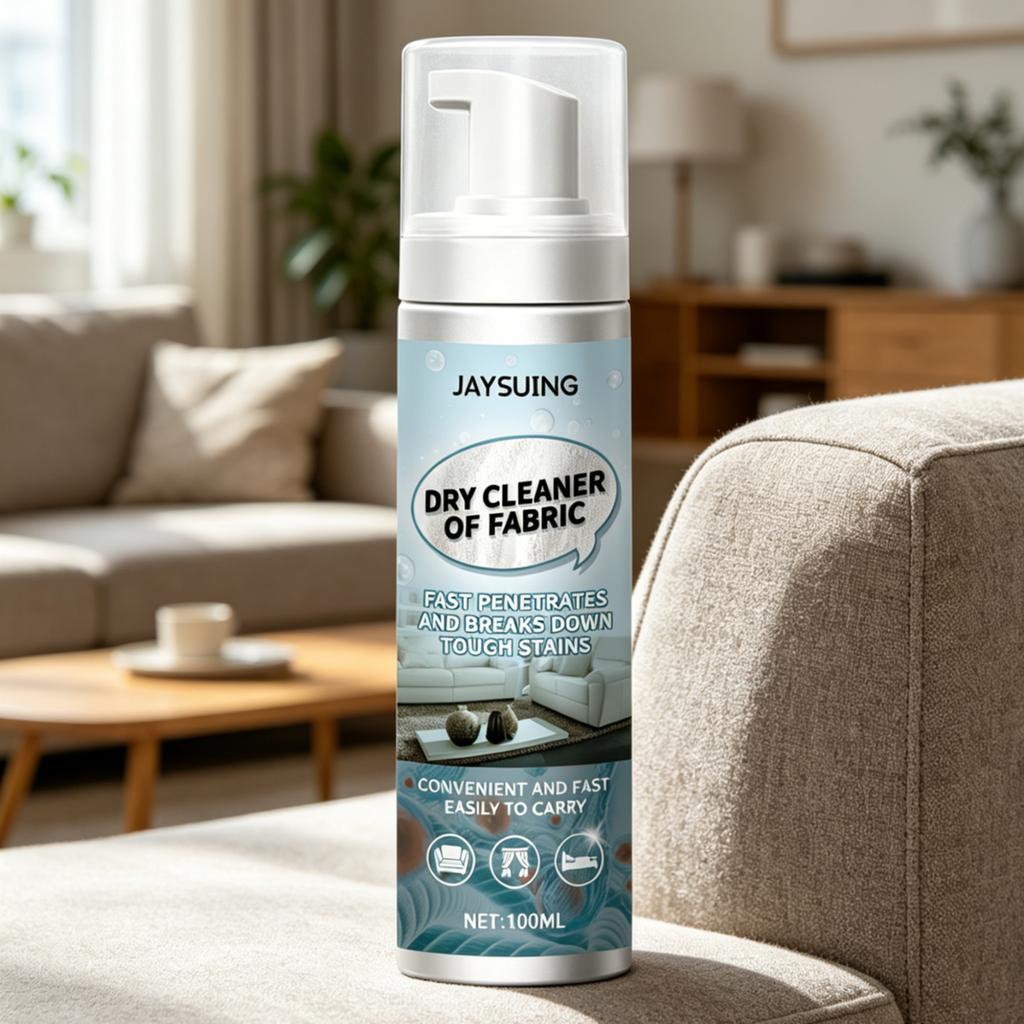 JAYSUING Fabric Stain Remover for Sofa Curtain Carpet Deep Cleaning No Disassembly Gentle Multi Purpose Fabric Dry Cleaner 100ml