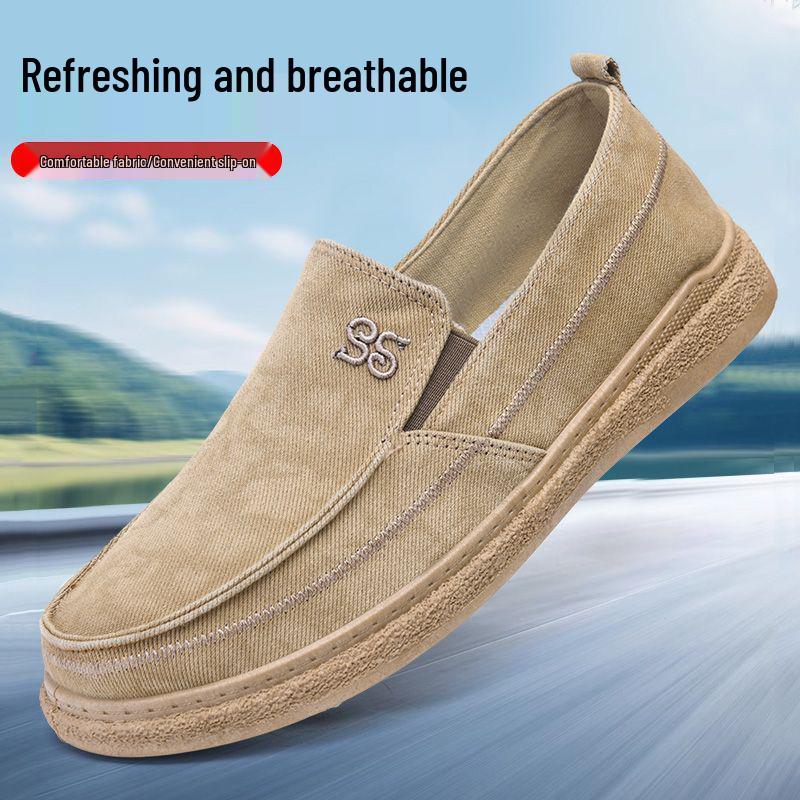 

Популярные мужские льняные лоферы слипоны - Нескользящая, Мягкая подошва, Идеальны для весны и осени 40 хаки