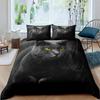 Cat Duvet Cover Set Pet Cats Pattern Twin Bedding Set Cute Kitten For Boys Polyester Mysterious Black Cat King Size Quilt Cover