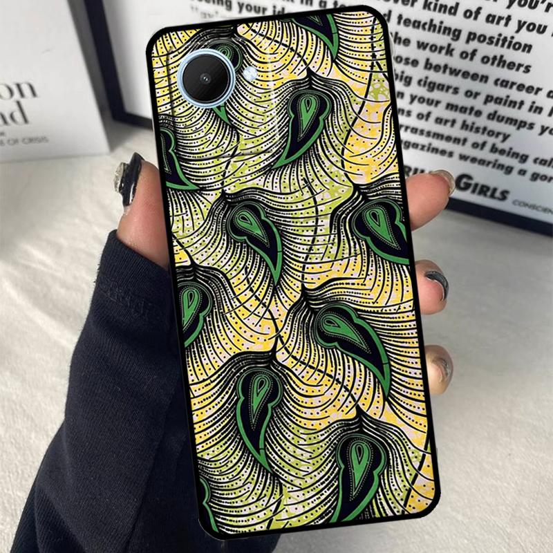 African Print Fabric For Realme C75 C55 C71 C61 C53 C33 C63 C51 C65 C67 11 12 13 14 15 Pro Plus GT6 GT7 Pro Case