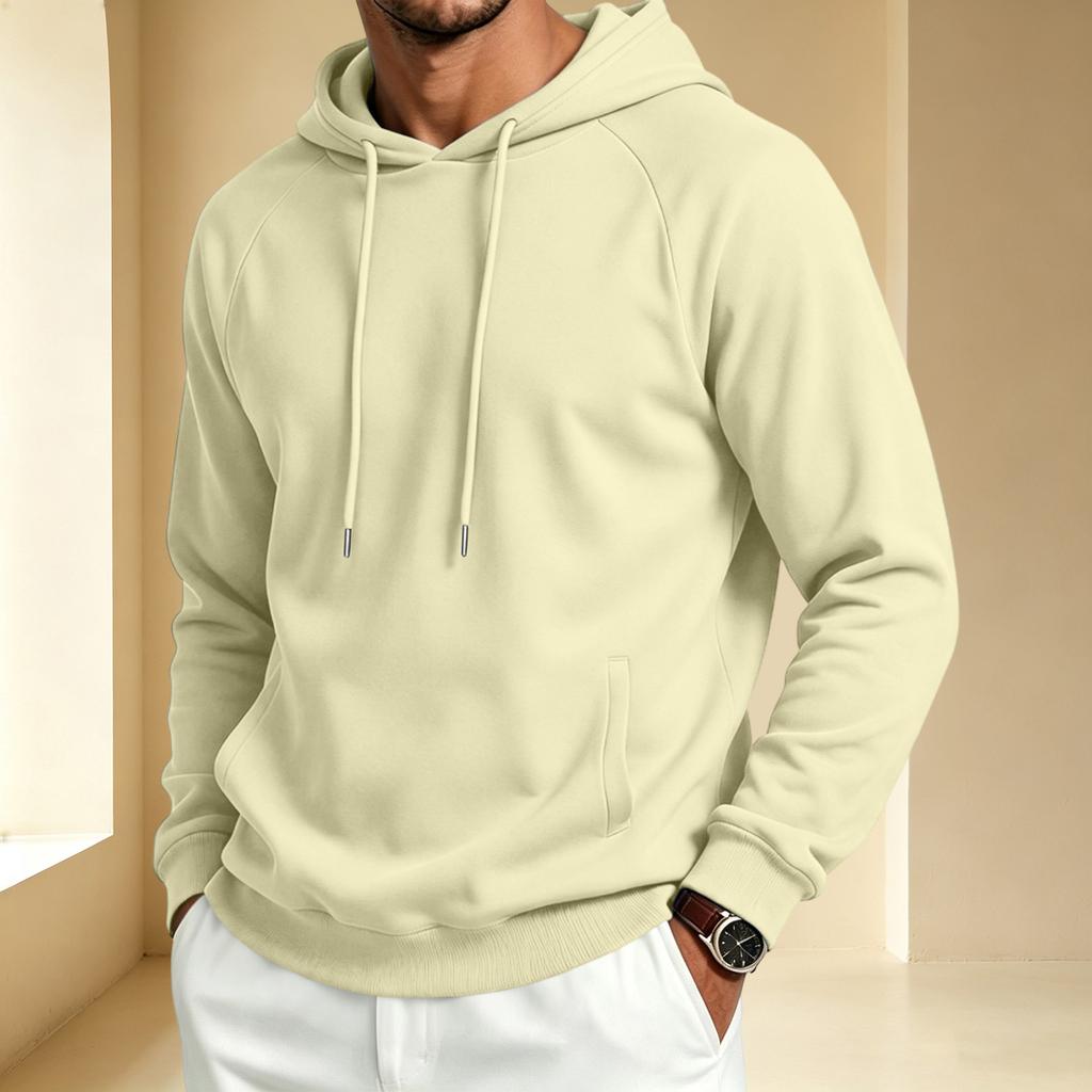 Heren Casual Raglan Lange Mouwen Hoodie