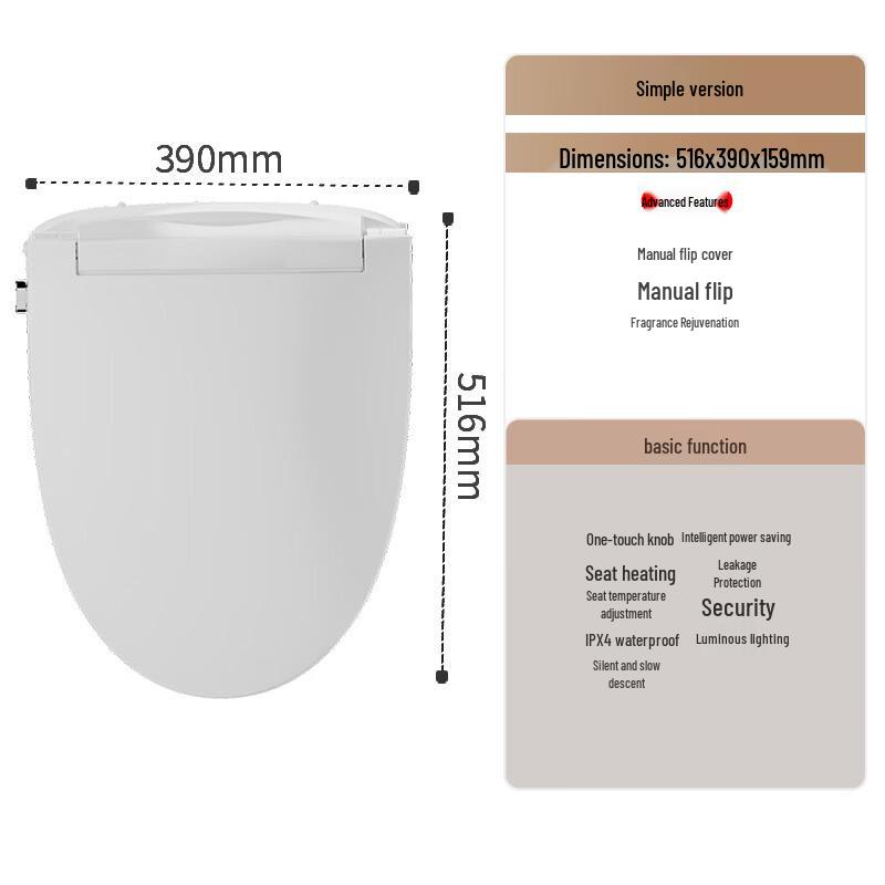 MDNG U-Shape Universal Toilet Seat Cover