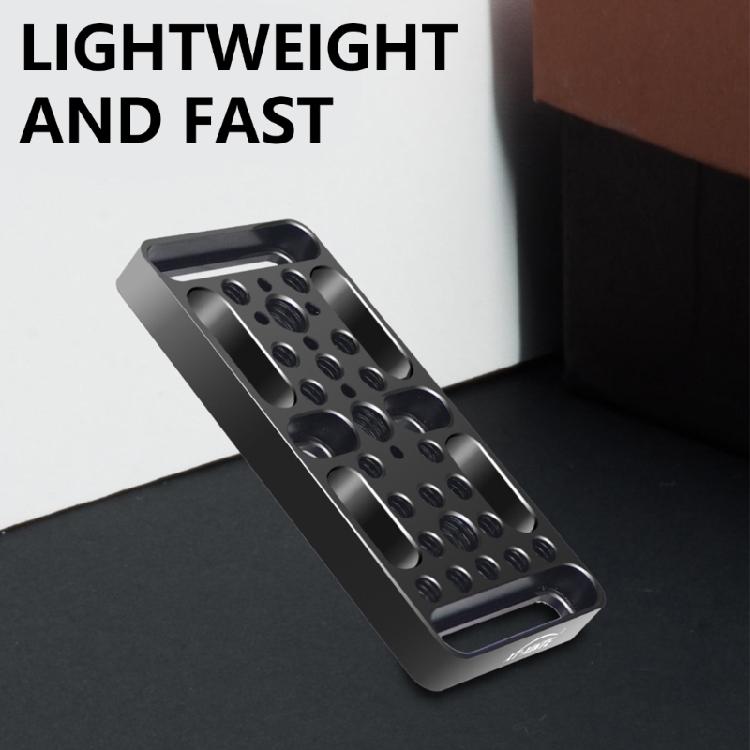 Camera Support Plate With Cold Shoe Attachment And 1/4in 3/8in Cheese Base Plate Tripod Mounting Plate