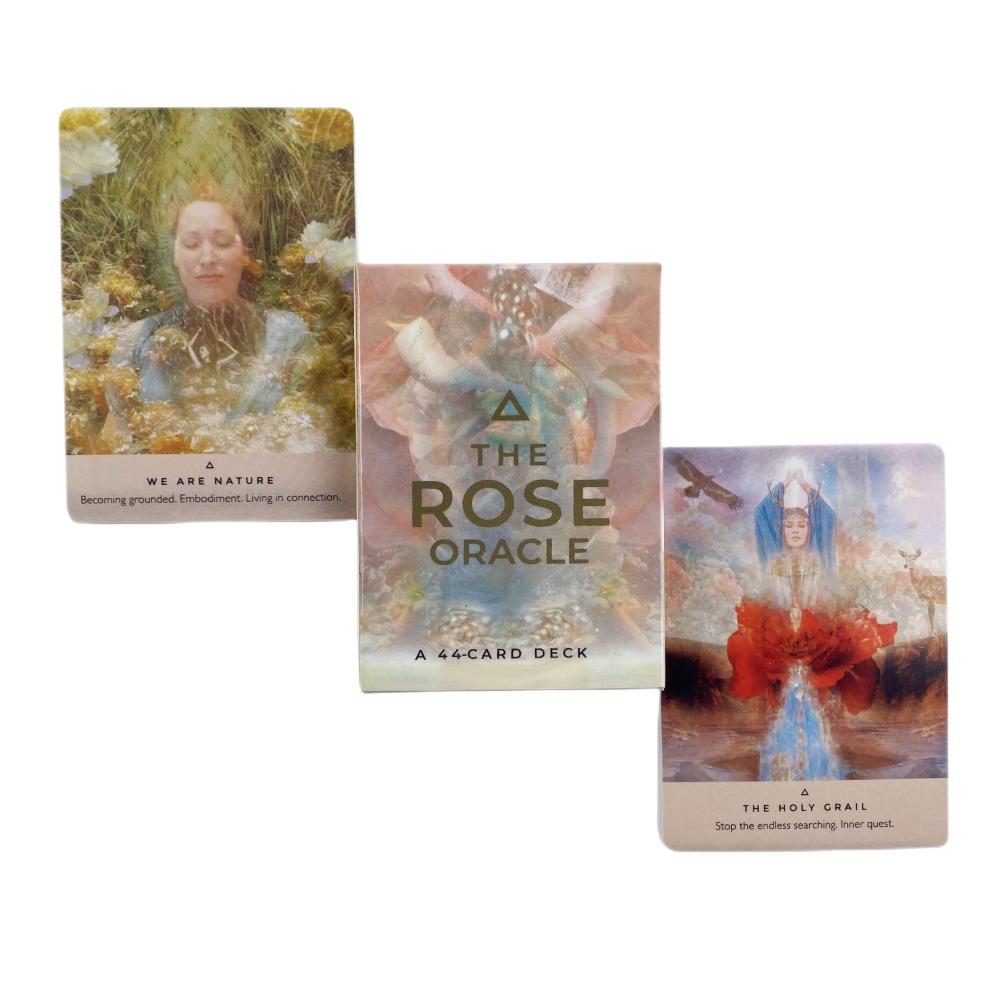 The Pink Flowers Oracle Card Divination Deck English Vision Edition Tarot Board Playing Game For Party
