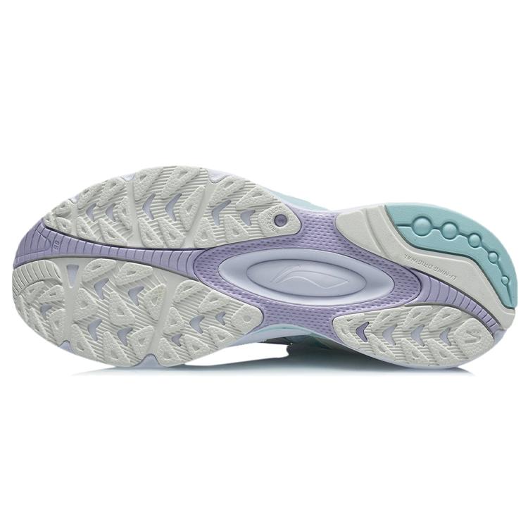 New LiNing V8 Cushioning Anti Slip And Wear Resistant Low Top Running Shoes Women's White Purple ARHQ172-7