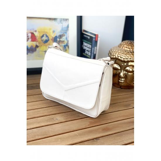 Taschen und Koffer Mittelgroße Damen-Umhängehandtasche aus echtem Leder.