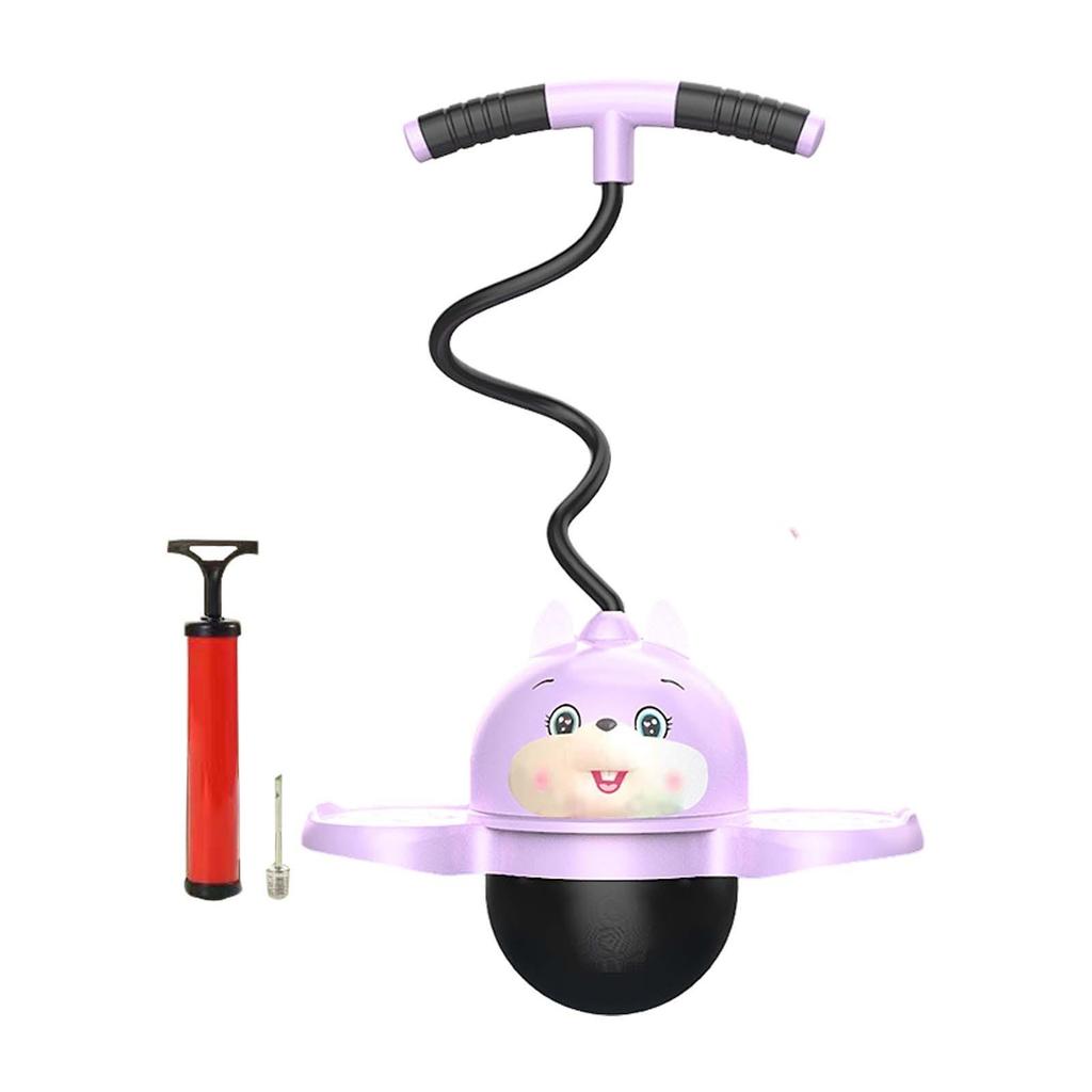 Pogo Ball with Handle Kids High Jump Toy Balance Board with Ball Pump Pogo Jumper for Games Fitness Outdoor Home Playground