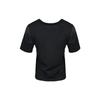 Nike Training Loose Knit Crew Neck Short Sleeve T-Shirt Women Tops Black BQ9552-010