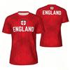 T-shirt Imprimé en 3D Drapeau de l'Angleterre, T-shirt Respirant à Séchage Rapide Unisexe, Hauts Décontractés de Sport pour la Course à Pied, le Fitness, Tenue de Rue Quotidienne en Plein Air