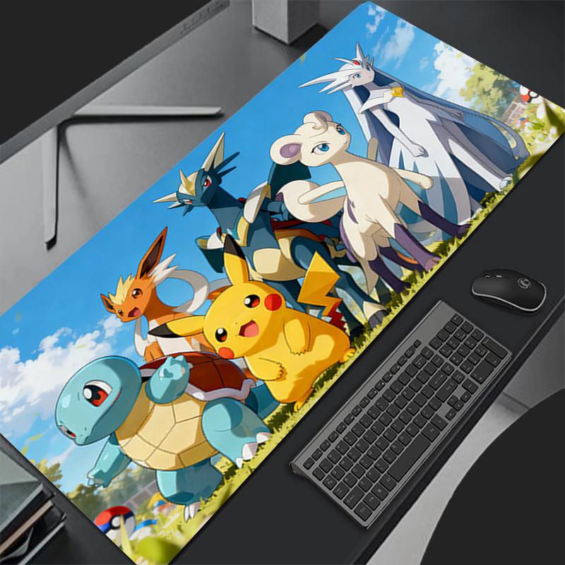 Anime Pokemon Pikachu Kawaii Mouse Pad Anime Cute x Gabinete Gamer Computer Desk Mat Keyboard Gaming Accessories Mousepad