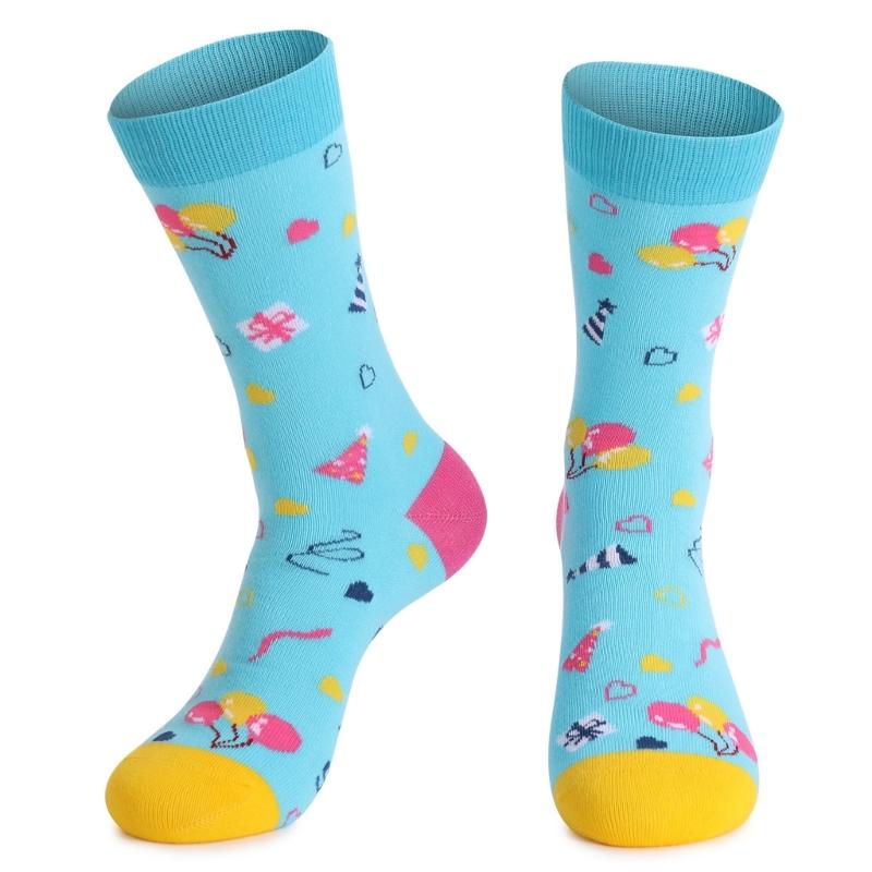 1 Pair Funny Socks Novelty Pattern Cotton Socks Colourful Casual Socks Gifts Men Women High Ankle Socks Bicycles Socks