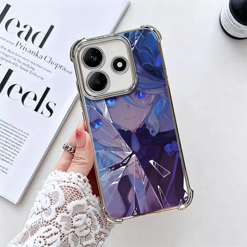 Genshin Impact Furina Soft Phone Case For Xiaomi Redmi Note 14 15 Pro Plus 13 12 11S 11T 5G 10 9S 9 Plating Anti-Fall Fundas