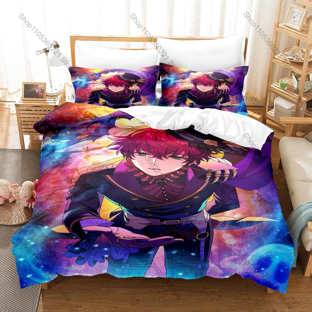 Cool Mahoutsukai No Yakusoku Fan Merch Duvet Cover + 2 Pillowcases Gentle Fantasy Wizard Illustration Art Bedding Set Skin-Frien