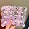 Children'S Hairpin Sweet Princess Bow Yarn Clip Girl Flower Side Broken Hairpin Baby Set Hair Accessories