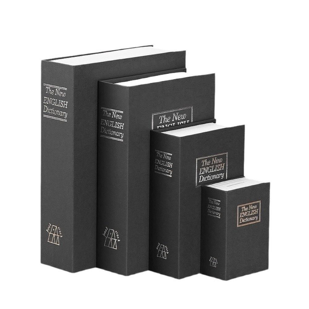 Hollow Book Piggy Bank with Lock Simulation Security Safe Lock Book Money Box Valuables Storage