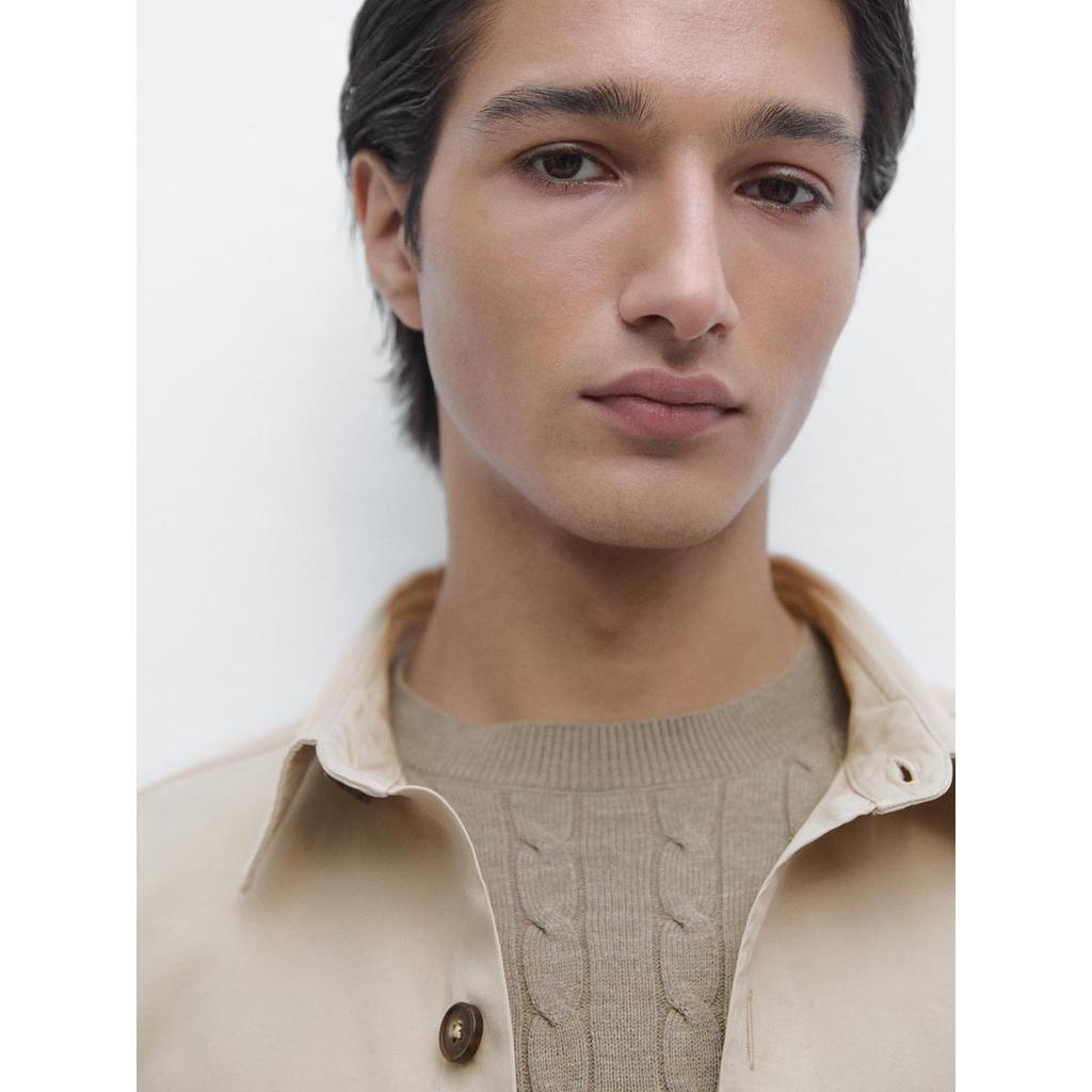 Masimodutti Cotton Overshirt With Pocket Details