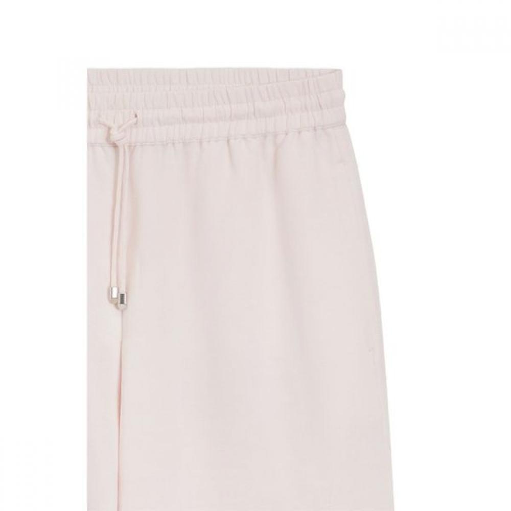 BOSS Calças Femininas Wide Leg Cintura Elástica Rosa Claro 50562213680