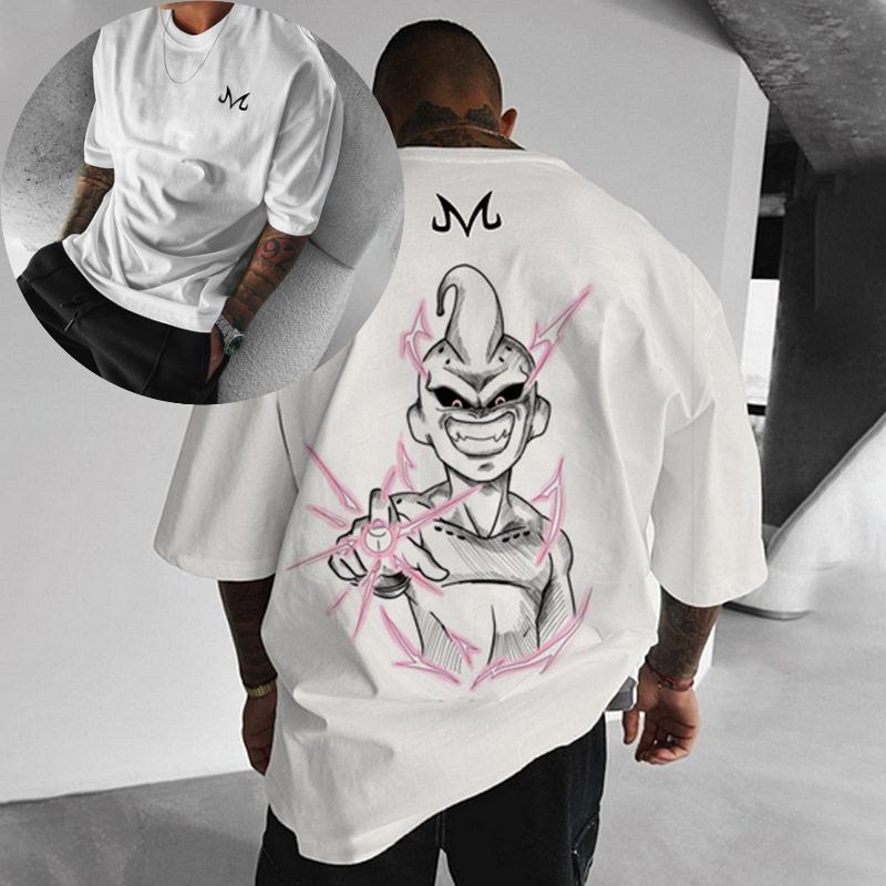 Ανιμέ Dragon Ball Άμεση Εκτύπωση Jet Βαμβακερό T-shirt με Κοντό Μανίκι Ανδρικό Καλοκαίρι 2026 Νέο Φαρδύ Μεγάλο Μέγεθος Μπλούζα με Μισό Μανίκι