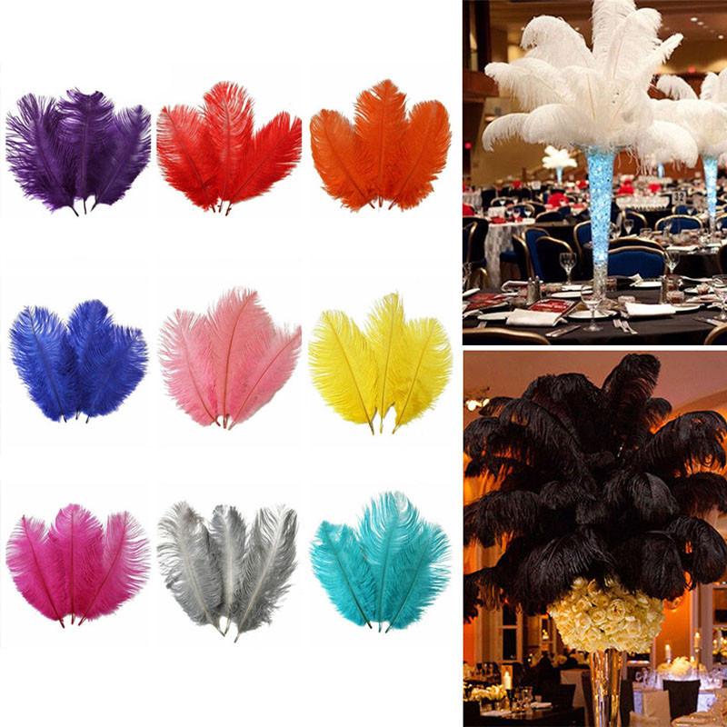 Luxuriöse natürliche Straußenfedern 12-14 Zoll für elegante Party-Tischdekoration