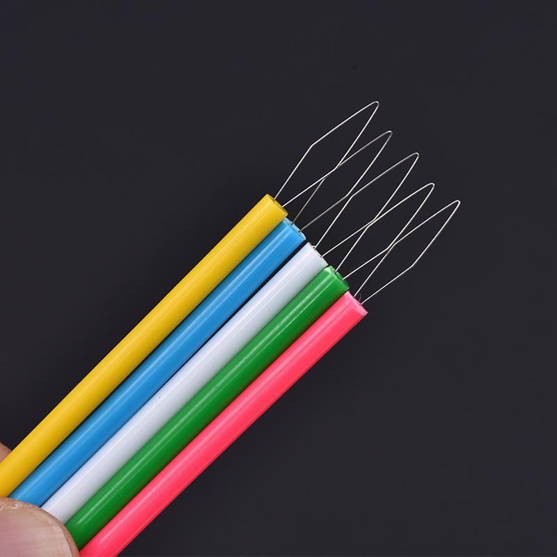 10Pcs Leader Beader Threading Needle Sewing Tools Cylindrical Colorful Needle Threader Sewing Threader Diy Accessories