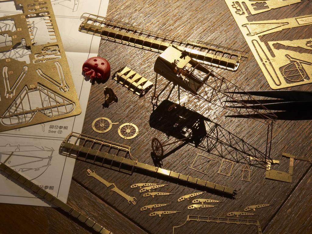 Aerobase A001 Micro Museum Series 1/48 Fokker Dr.1 Red Baron WW1 Fighter Brass Etched Metal Model