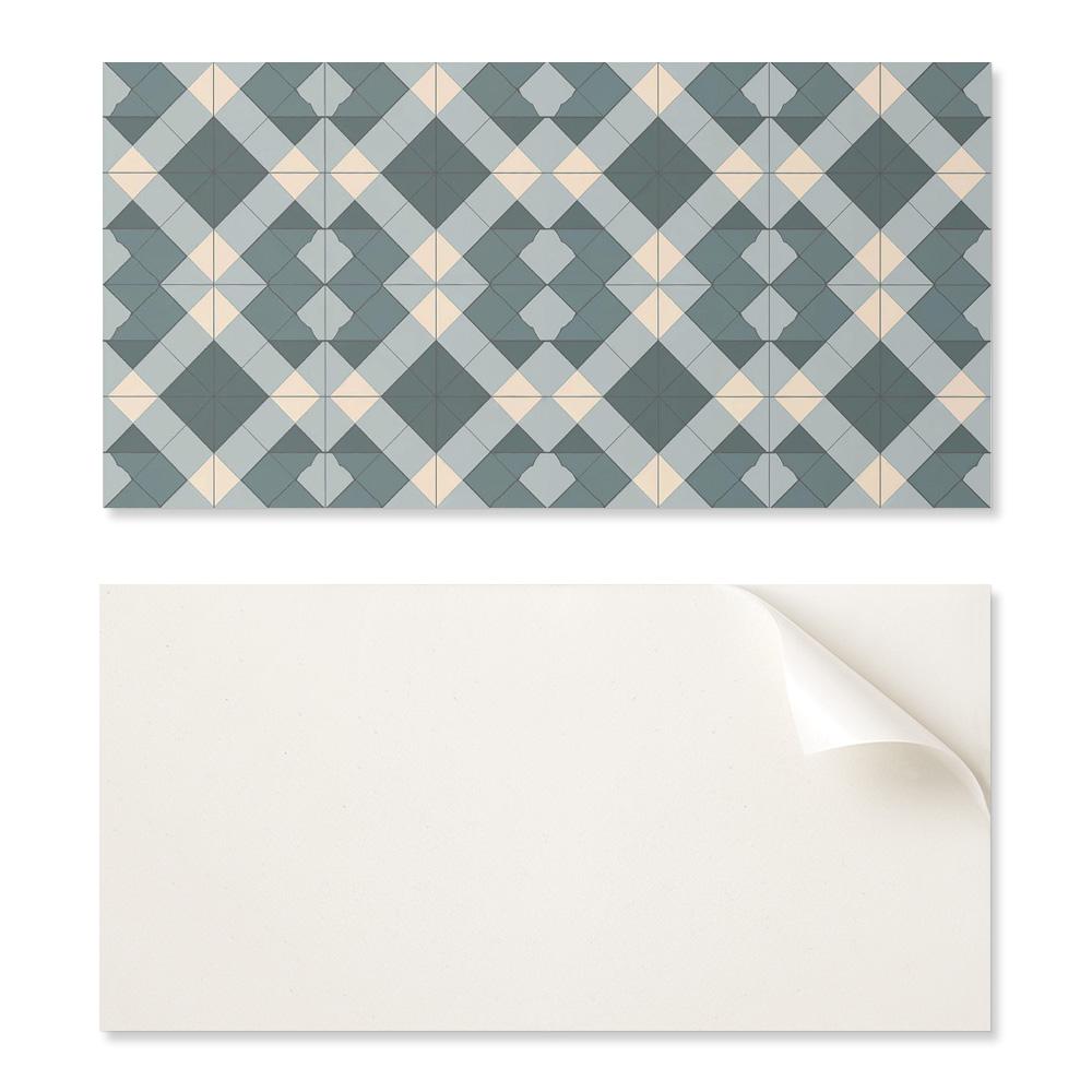 Naklejane Kafelki Pcv Z Motywem Idealne Do Przedpokoju Geometryczny Wzór W Romby 10X40X20 Cm