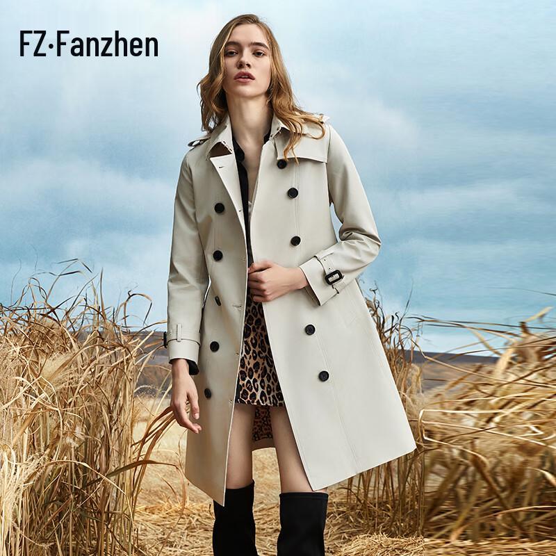 Vanzhen Women's Mid-Length Double-Breasted Trench Coat