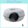 Ramidos Tunnel Natural Bed Cats Pet Cat Cave Round Detachable Indoor Interactive Toy House For Small Dogs Puppy Supplies