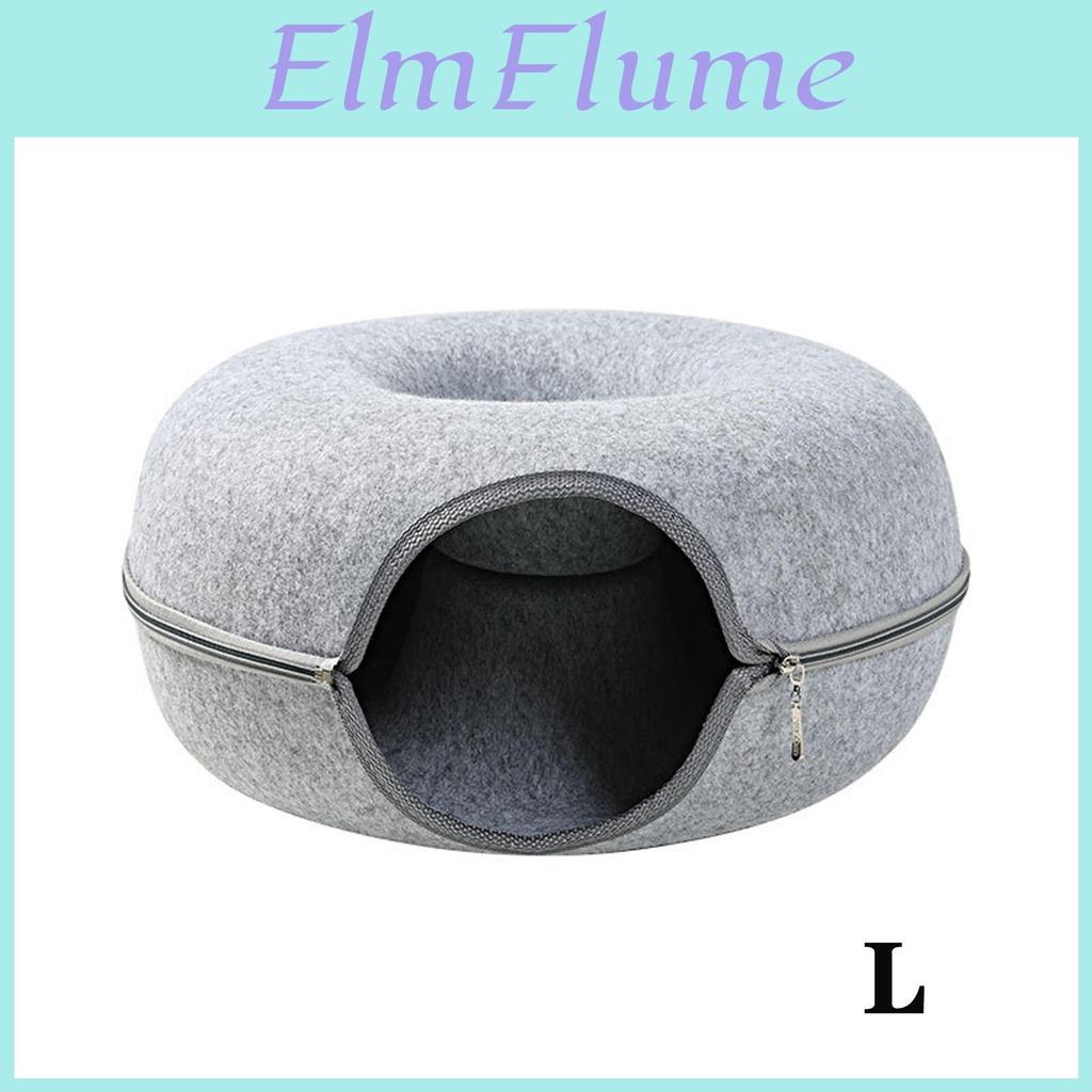 Ramidos Tunnel Natural Bed Cats Pet Cat Cave Round Detachable Indoor Interactive Toy House For Small Dogs Puppy Supplies