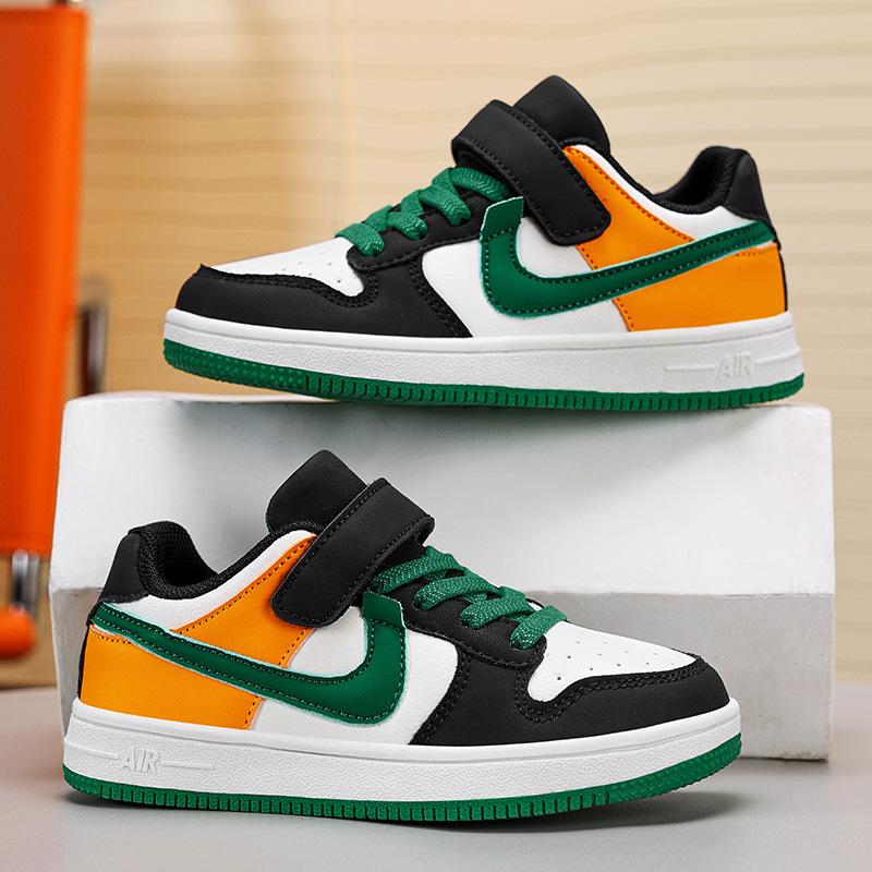 2025 Autumn Genuine Leather Skate Shoes - Breathable Casual Sports Shoes for Boys & Girls, Middle & Big Kids