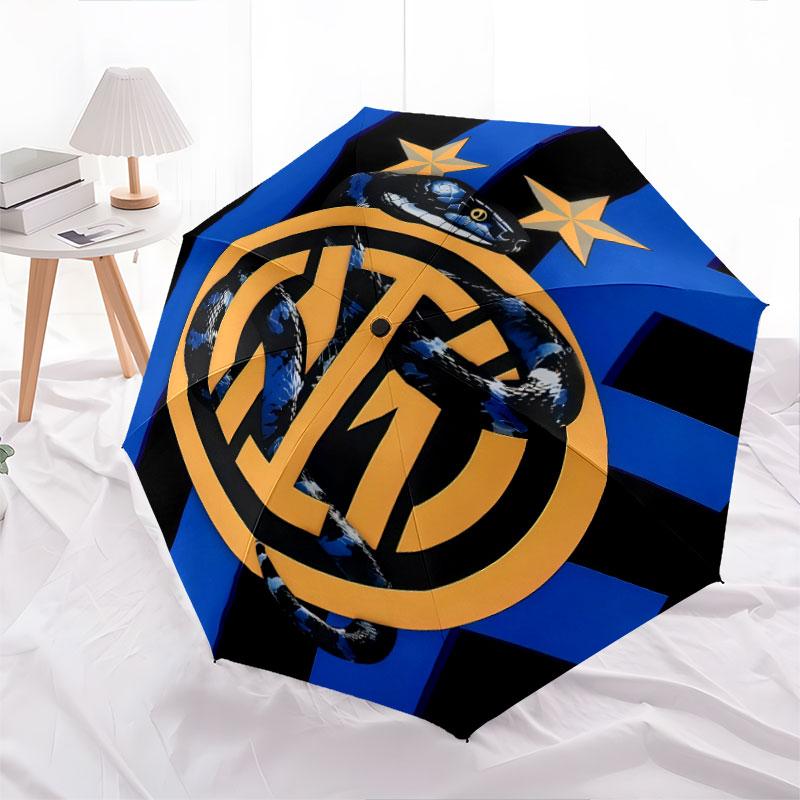 Inter Milan, Automatic Folding Umbrella, Portable and Foldable Design, 8 Ribs, a Christmas or Birthday Gift.
