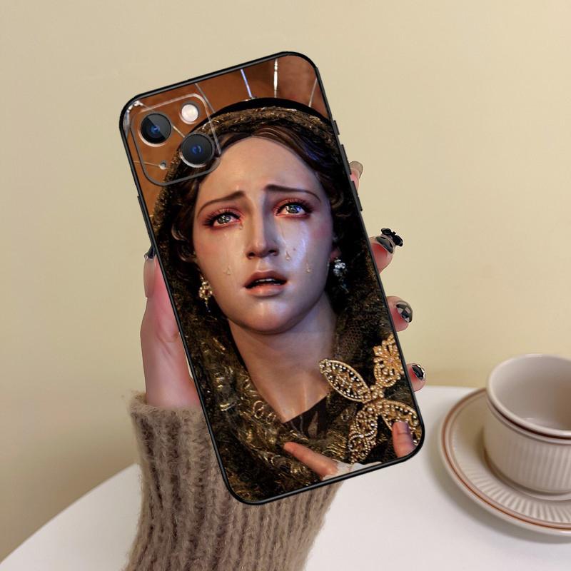 Holy Mother Virgin Mary Christian Phone Case For iPhone 15 Pro Max 11 12 13 14 16 17 Pro Max mini Plus 16e 17 Air Cover Funda