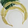 Unique Wheat Leaf Headband Double Layer Hairpiece Bridal Tiaras Stylish Headwear Hair Ornament for Women Costume