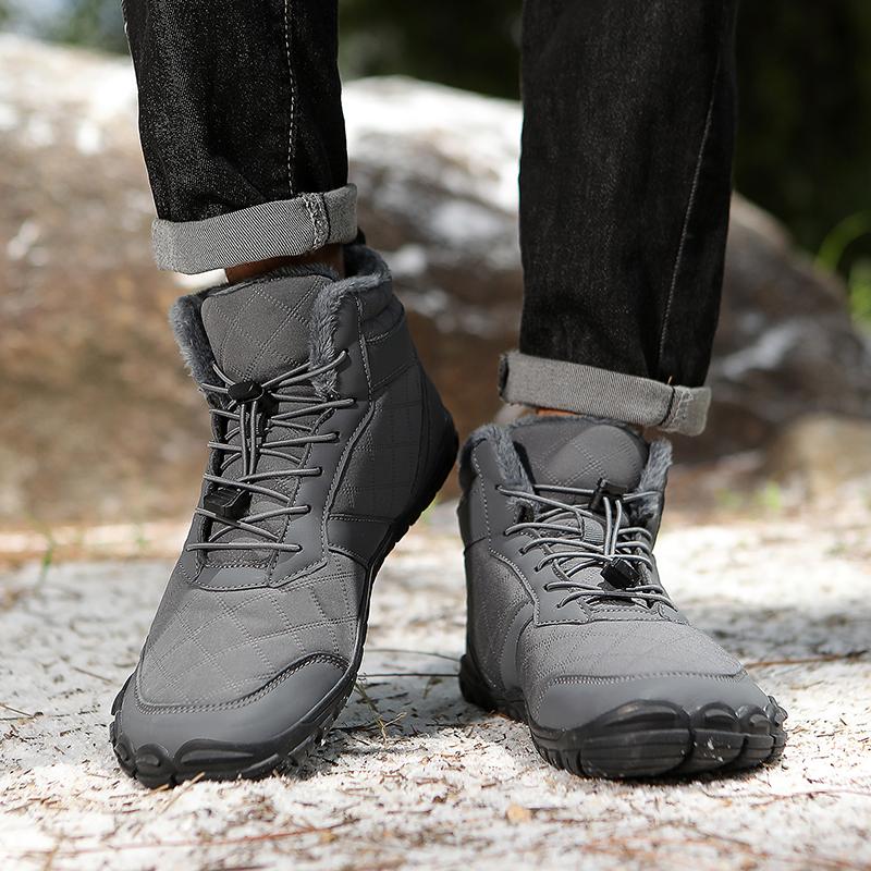 Plush Outdoor Walking Hiking Boots Women's Warm Snow Boots Men High-top Cotton Shoes Winter Casual Shoes