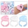 Embroidery Eyelash Extension Ring: Heart-Shaped Blooming Resin Cup (50/Bag)