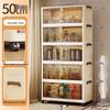 No-Install Multi-Layer Storage Cabinet for Baby & Kids - Folding Plastic Wardrobe & Snack Shelf