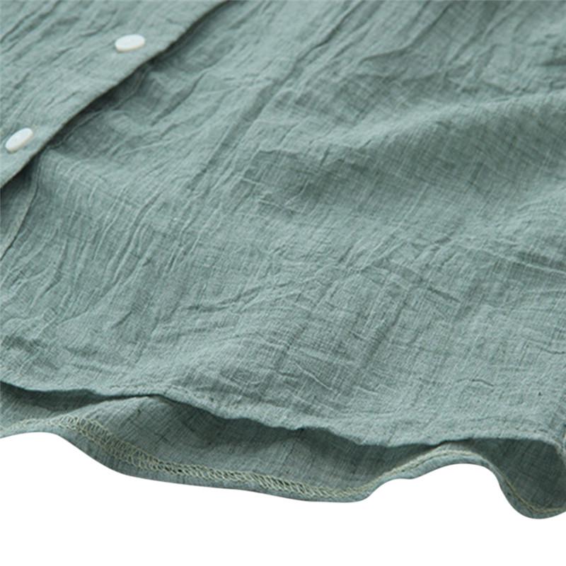 Women Autumn Tops Linen Button Down Loose Casual Career Shirt Long Sleeve Blouse