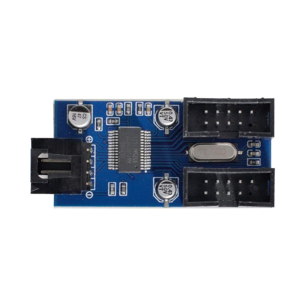 Xiwai Motherboard USB Header Female Extension Cable Hub Connector Adapter Port 9-Pin 2.0 1-2 Multi-Liner